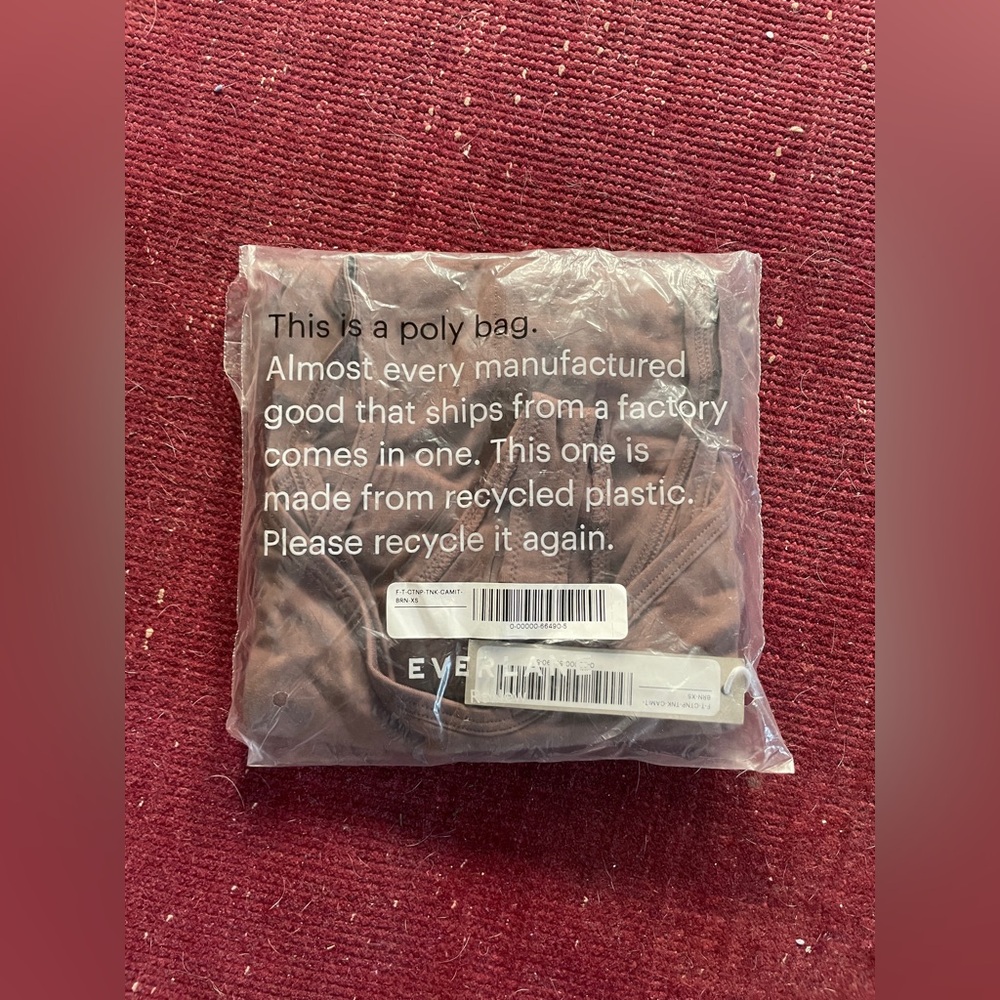 NWT still in bag Everlane cami bodysuit in peppercorn size XS